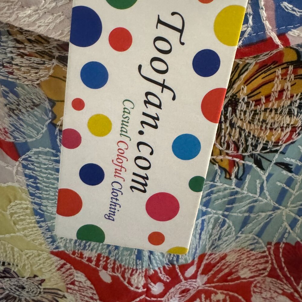 Toofan Embroidered V-Neck Tunic NWT - Picture 3 of 7